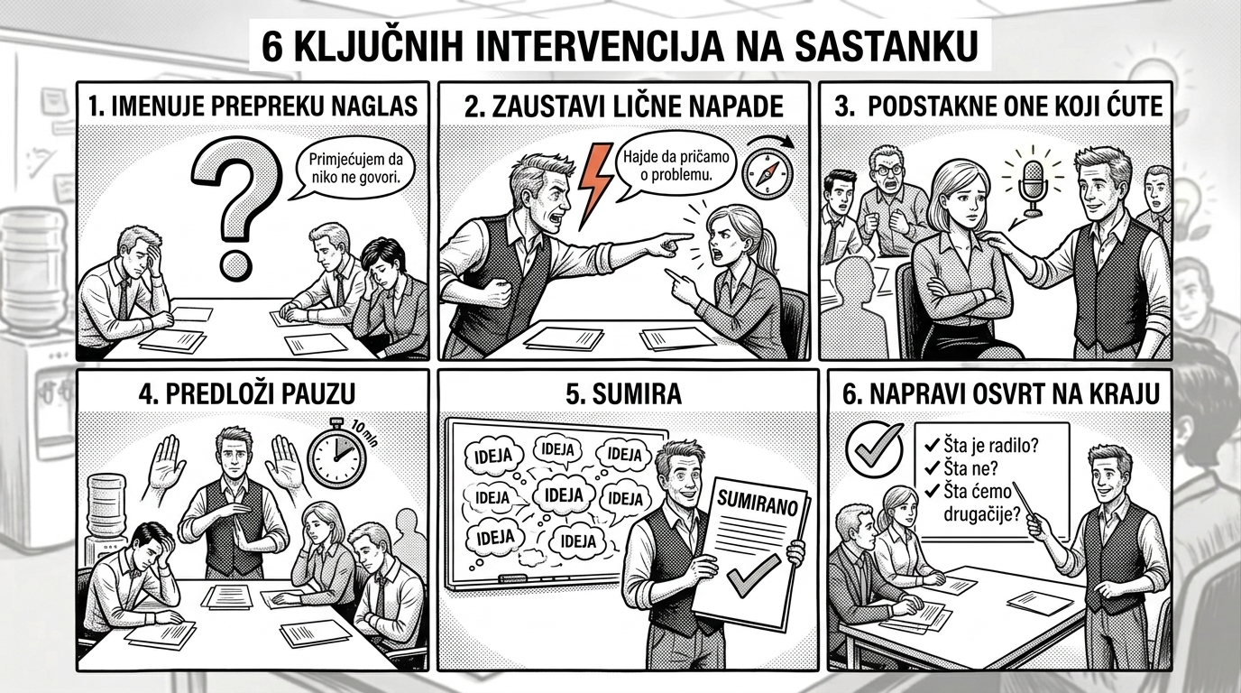 dobar fasilitator na sastanku - infografik